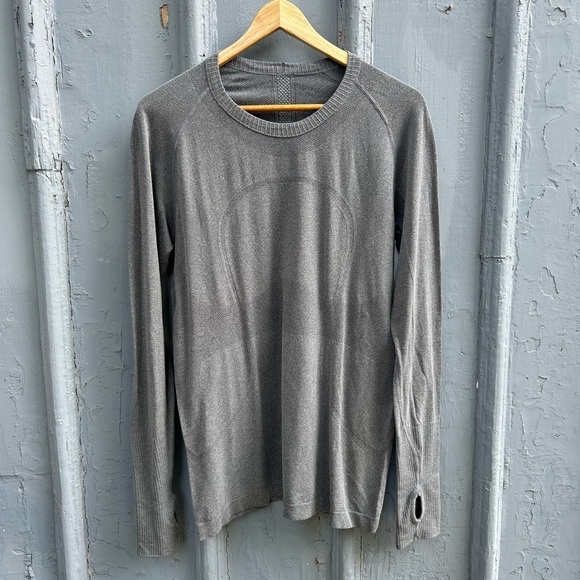 Lululemon Long Sleeved Grey Swiftly tee, size 12 - Picture 2 of 9